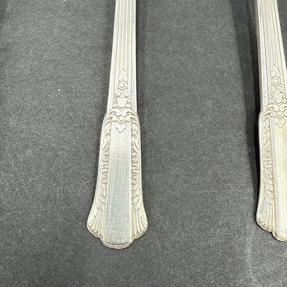 1940 VTG‎ WM Rogers silver plate overlaid flatware 'treasure' 10Pc Spoons
